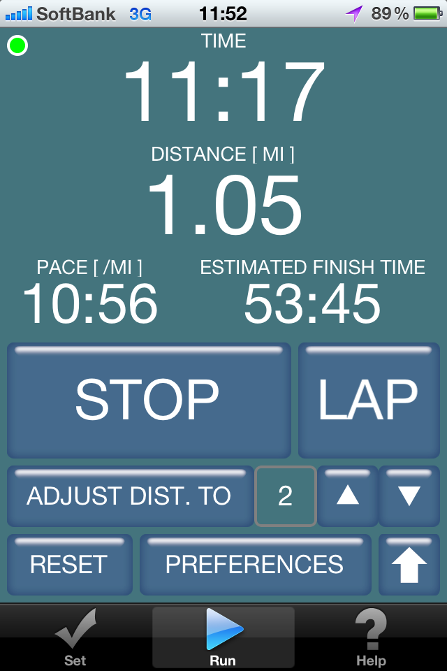 Run Page (iPhone)