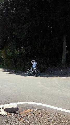 娘も自転車で頑張りました（●＾o＾●）
登りはほとんど押していたけど…(>_<)
