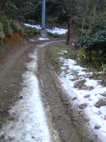雪が残っていた