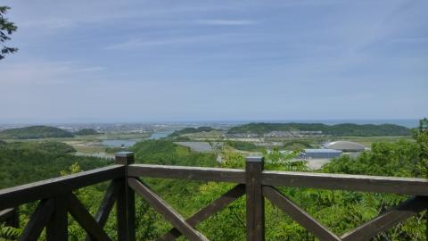 絆の森　展望台
久しぶりにいい天気で遠くまで綺麗に見えた。