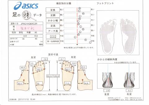 幅広、アーチ高である事を再確認。