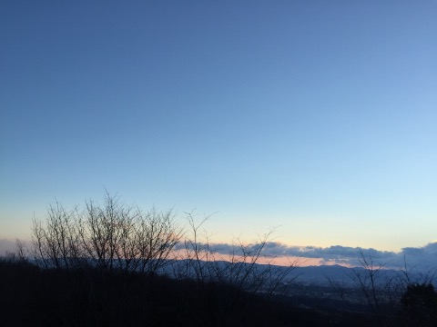 明神山山から初日の出を、