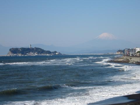 富士の絶景と江ノ島