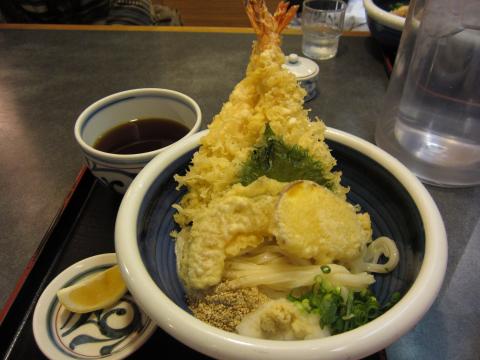 おか泉のうどん。カメラを忘れたため、綿谷のうどんの写真はなし。