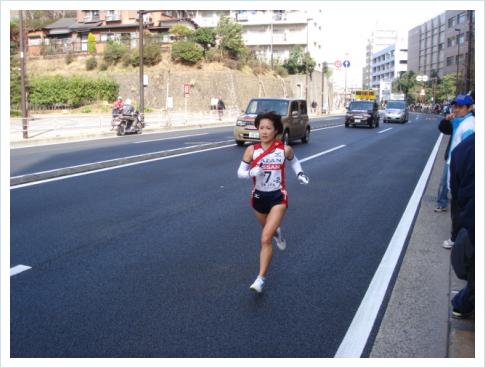 加納由理選手の独走