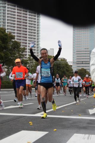 38km地点。
もうヘロヘロでしたが、カラ元気です。