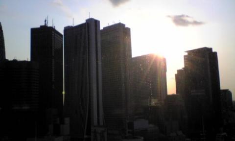 前泊のホテルより都庁方面。