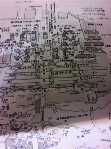 新幹線に乗るのが久しぶりの気まぐれ君用に、待ち合わせの構内図付です。