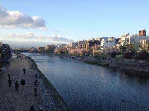 夕暮れの鴨川