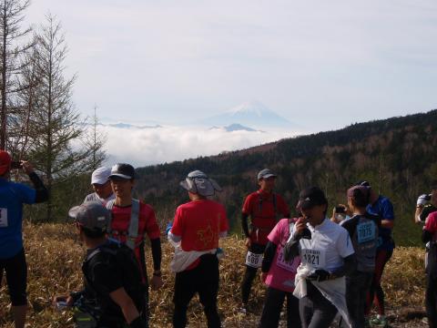 コースの最高地点1900m。富士山ビューポイント。