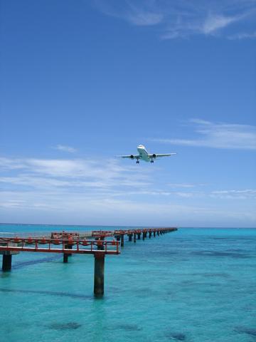 旅客機のパイロットが訓練をやっている。　これ目当ての見物客（自分もそうですが）がたくさん。