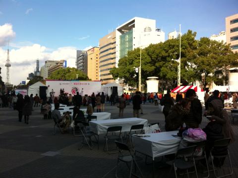 ゴールの久屋広場（＾－＾）
韓国フェスやってました（＾◇＾）