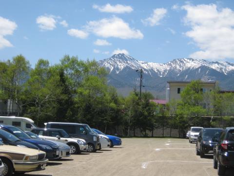 駐車場から八ヶ岳