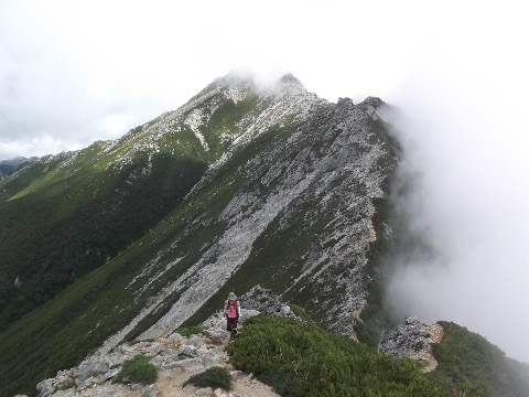 常念岳を振り返る