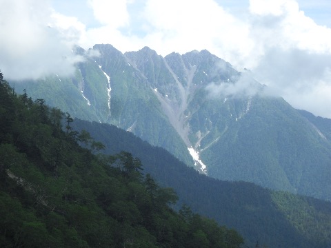 穂高連峰が背後に