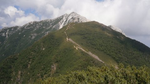 双子山から振り返る　名残惜しい・・