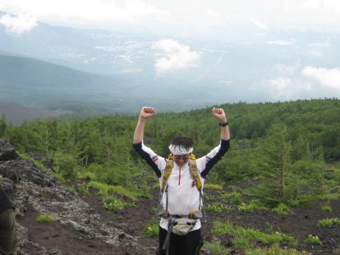 takanoさん　中学生時代以来の登山ということで
大いに張り切る。