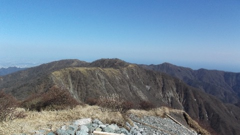 丹沢山、塔ノ岳方面