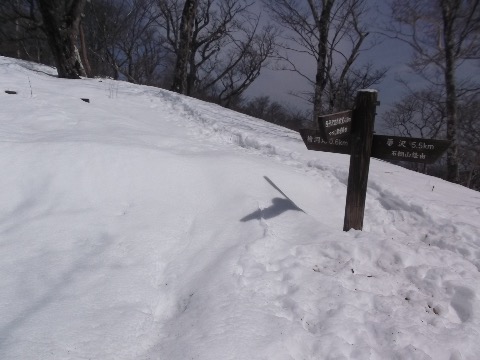 標高1000を超えると雪が深くなってくる