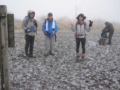 明神ヶ岳は☃　もちろん視界ゼロ！