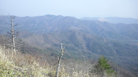 杓子山より来し方を振り返る