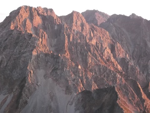 南岳から穂高連峰