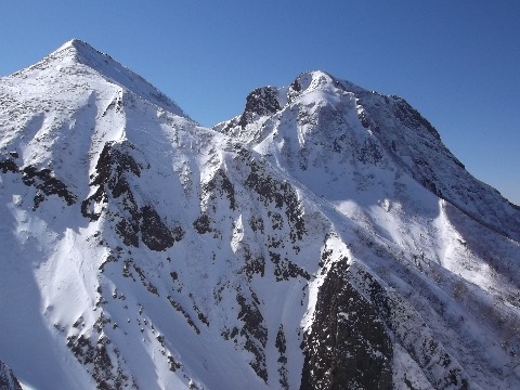 阿弥陀岳と中岳