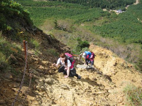 ロッククライミングみた～い！
余裕の笑顔