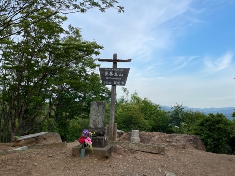 多峰主（とうの巣）山　このあと下りで転倒のアクシデント