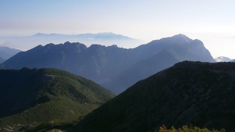 甲斐駒ケ岳　八ヶ岳方面