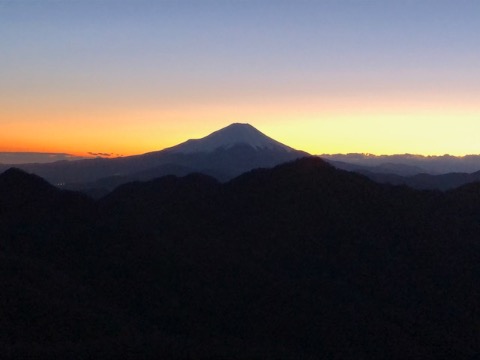 黄昏の富士