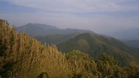 金時山山頂直下より来し方を振り返る