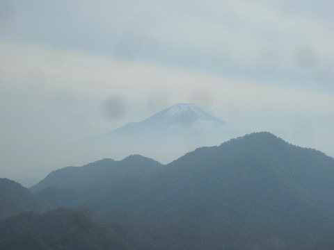 富士がぽっかりと