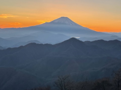 夕映の富士