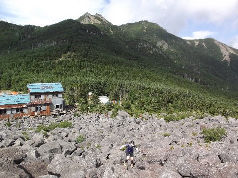 編笠山へ最後の登り