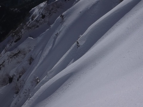 山梨県側は雪がびっしり