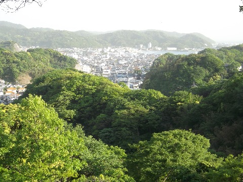 逗子市街を見下ろす