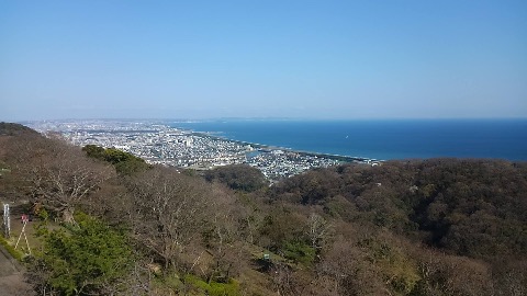 ２９キロ地点　湘南平から江ノ島方面