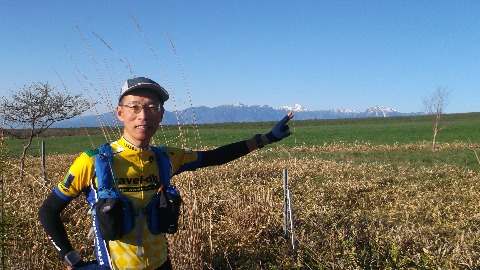 南アルプスをのぞむ　１０キロ付近