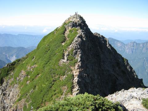 西穂高山頂。
あと一息！