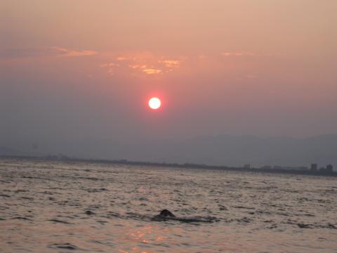 本日の夕日