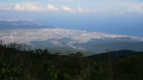 明神岳より湘南方面