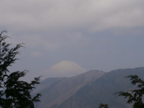 雲が出てきた　見えるうちに拝んでおこう