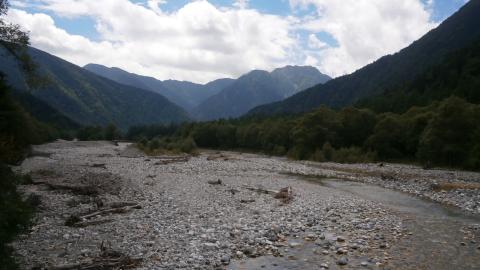 上高地方面を望む