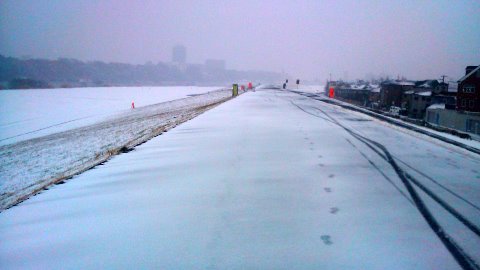 雪中ジョグ