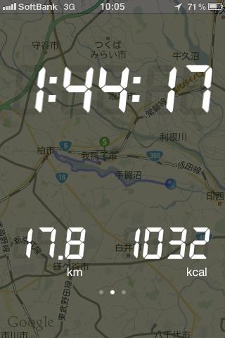 途中でGarminとの差を確認してみましたが、全く差はありませんでした。