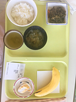 東邦大学医療センター大森病院入院時の食事　2019年12月8日朝食