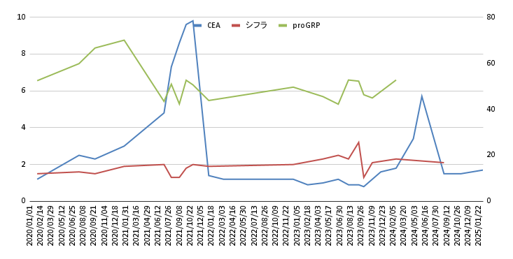 CEA、CA19-9、SCC