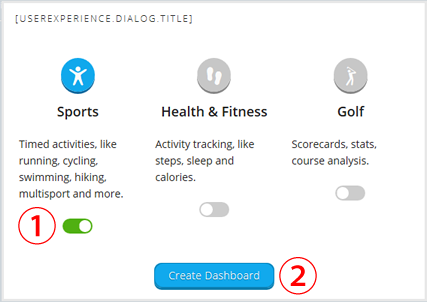 Garmin Connectのダッシュボードの作成