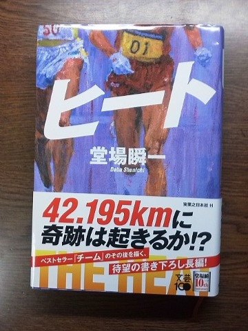 さて，写真が復活したので，再読了した本のご紹介です．堂場瞬一さんの「ヒート」　マラソン中継でずっと映っているのに存在しないことになっているペースランナー．でも・・・　なかなか面白いですよ．